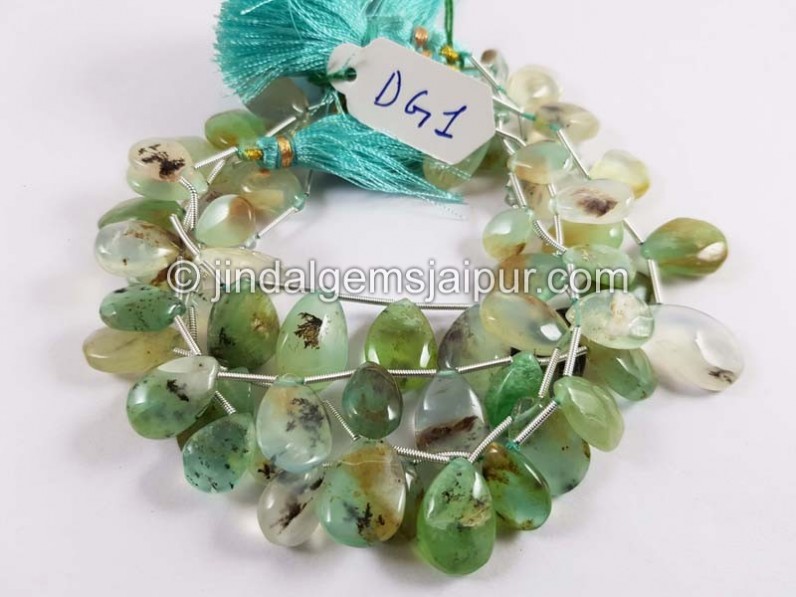 Natural Peruvian Opal Smooth Pear Beads