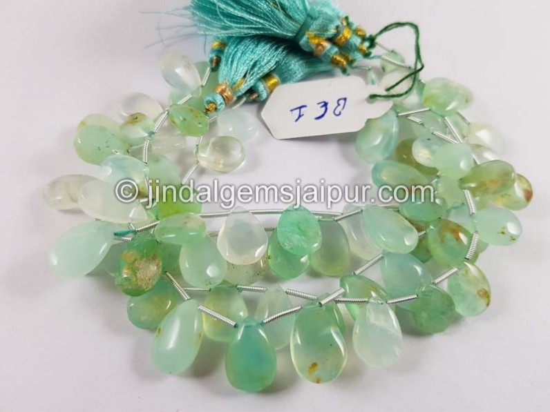Natural Peruvian Opal Smooth Pear Beads