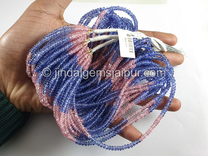 Tanzanite & Spinel Smooth Roundelle Shape Beads