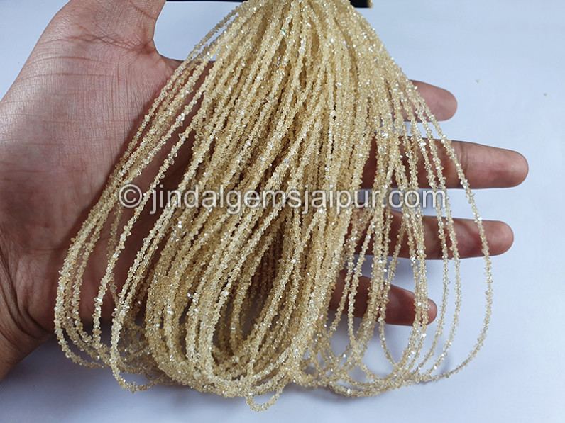 Light Champagne Double Terminated Diamond Quartz Beads