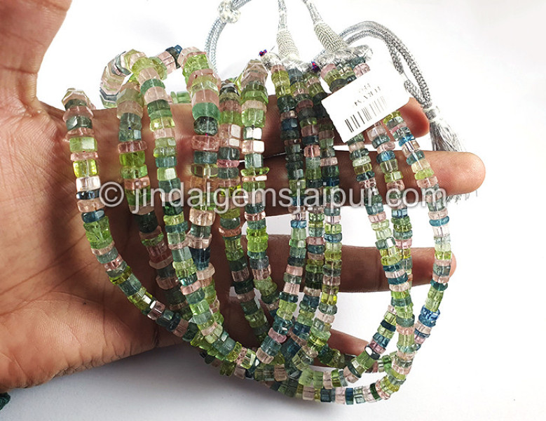 Pastel Afghan Tourmaline Bolt Shape Beads