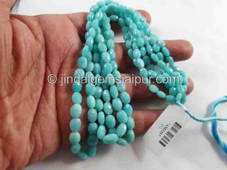 Peruvian Amazonite Faceted Oval Beads