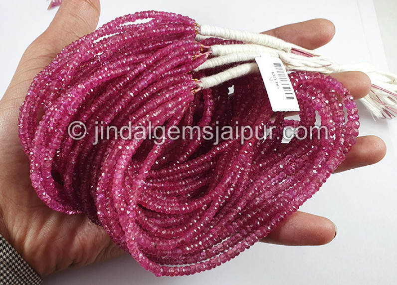 Ruby Shaded Faceted Roundelle Shape Beads