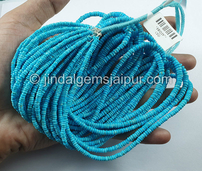 Turquoise Smooth Roundelle Shape Beads