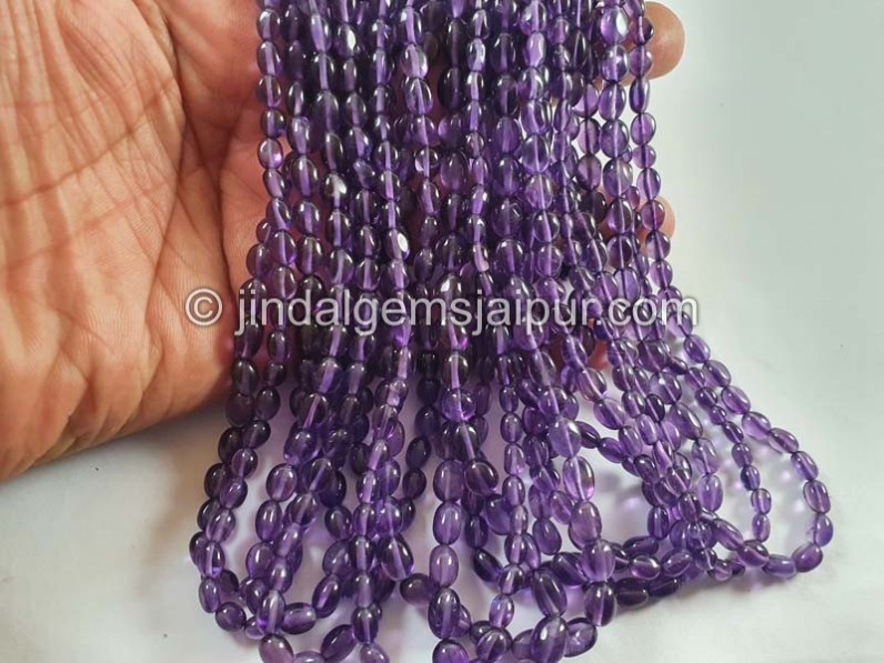 Amethyst Smooth Oval Beads