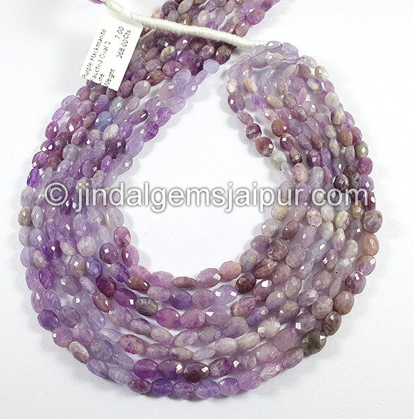 Purple Hackmanite Shaded Faceted Oval Shape Beads