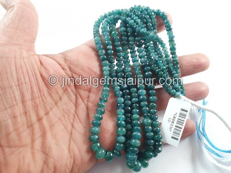 Indicolite Grandidierite Smooth Roundelle Beads
