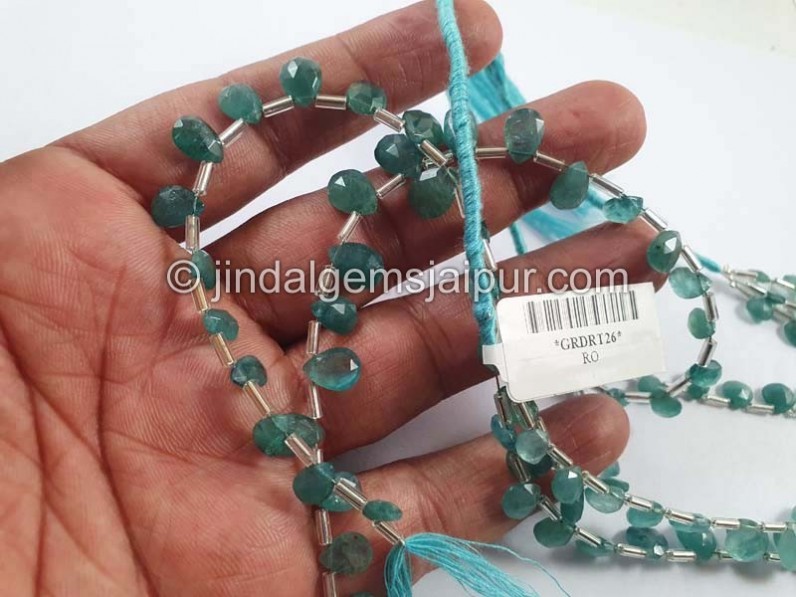 Grandidierite Faceted Pear Beads