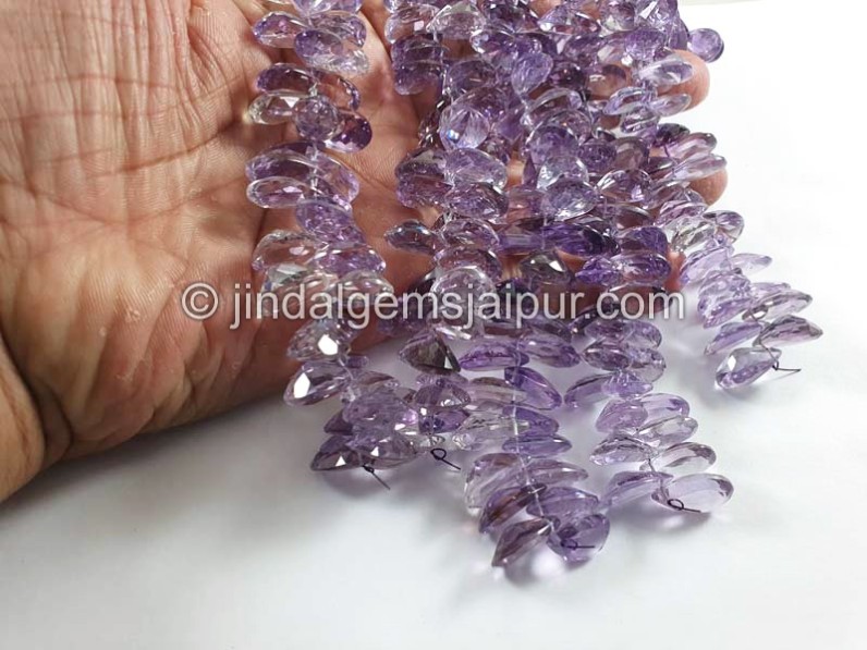 Amethyst Cut Pear Shape Big Beads