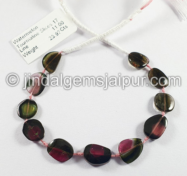 Watermelon Tourmaline Smooth Slices