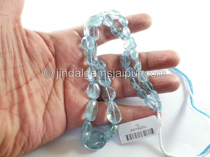 Aquamarine Plain Nuggets Beads