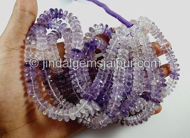 Amethyst Shaded German Cut Shape Beads