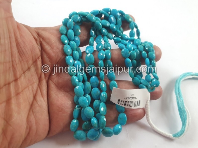 Turquoise Faceted Oval Shape Beads