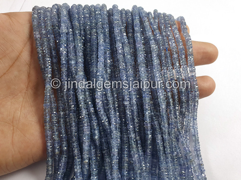 Blue Sapphire Faceted Tyre Shape Beads
