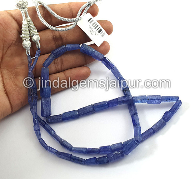 Tanzanite Step Cut Pipe Shape Beads