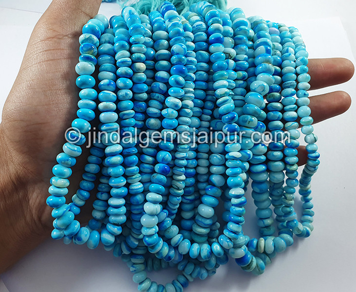 Multi Opal Smooth Roundelle Shape Beads