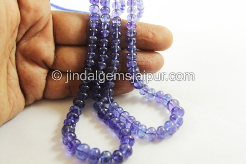 Tanzanite Smooth Roundelle Beads