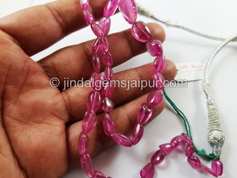 Rubellite Smooth Nugget Beads
