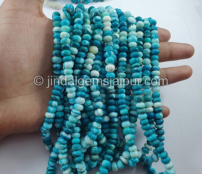 Multi Opal Smooth Roundelle Shape Beads
