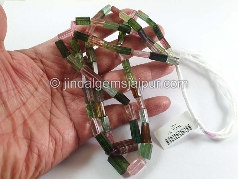Tourmaline Step Cut Pipe Beads