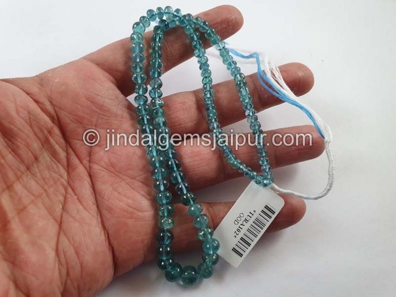 Paraiba Blue Tourmaline Smooth Roundelle Beads
