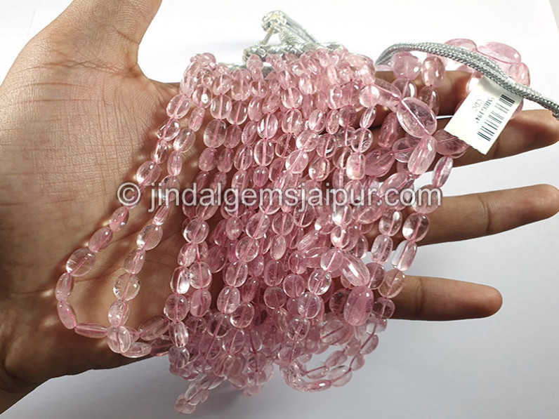 Pink Morganite Smooth Oval Nuggests Shape Beads