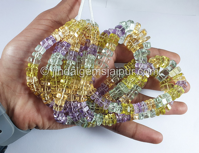 Multi Stone Step Cut Bolt Shape Beads