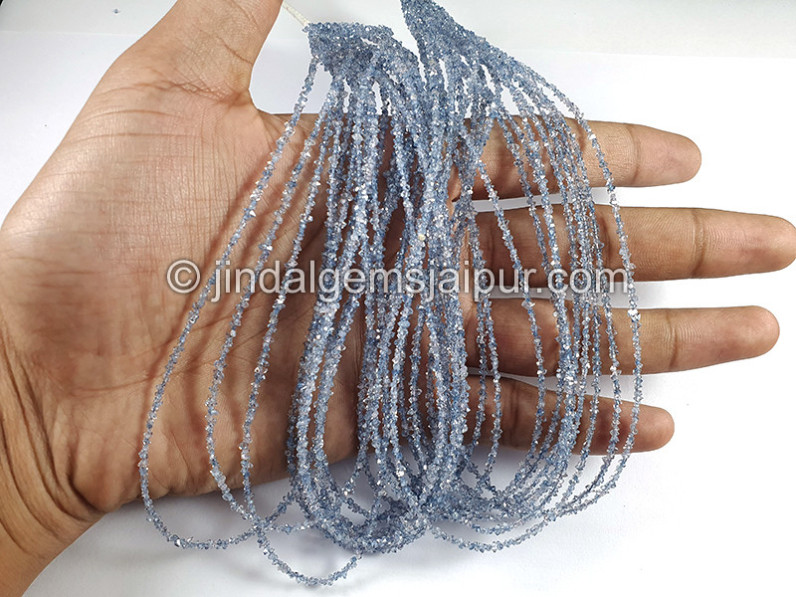 Blue Double Terminated Diamond Quartz Beads