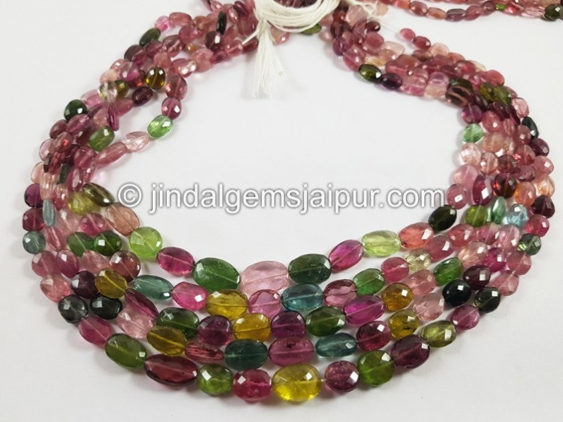 Tourmaline Far Faceted Oval Beads