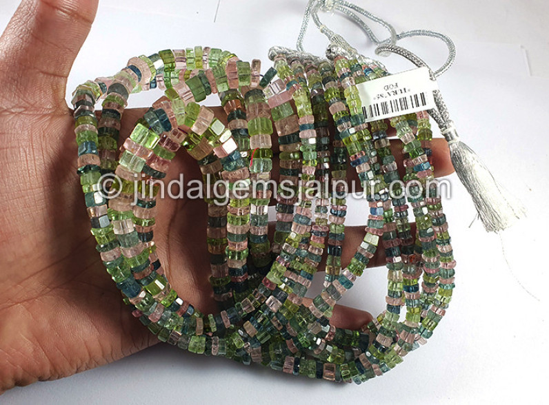 Pastel Afghan Tourmaline Bolt Shape Beads