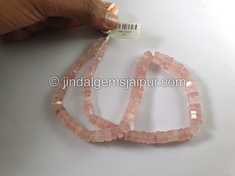 Peach Morganite Bolt Shape Beads