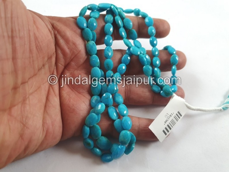 Turquoise Faceted Oval Shape Beads