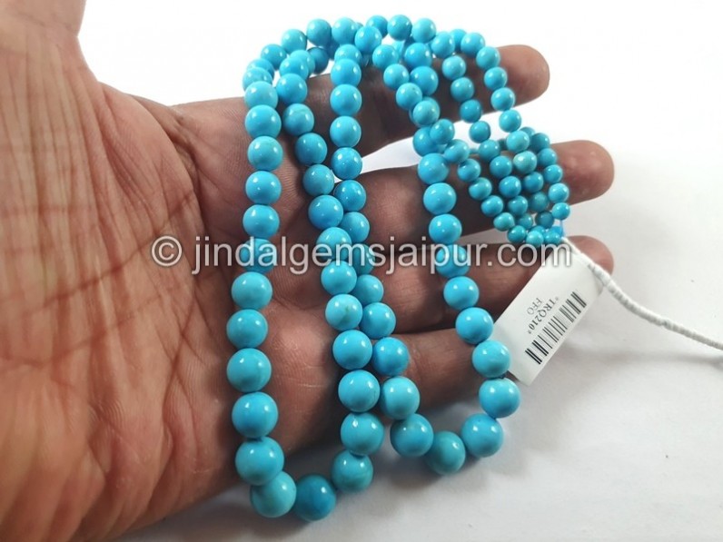 Turquoise Arizona Smooth Balls Beads