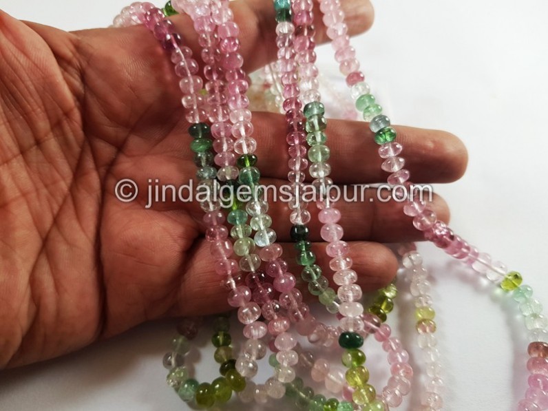 Afghan Tourmaline Smooth Roundelle Beads
