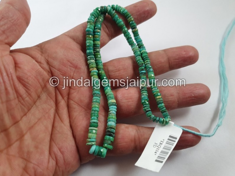 Turquoise Faceted Tyre Shape Beads