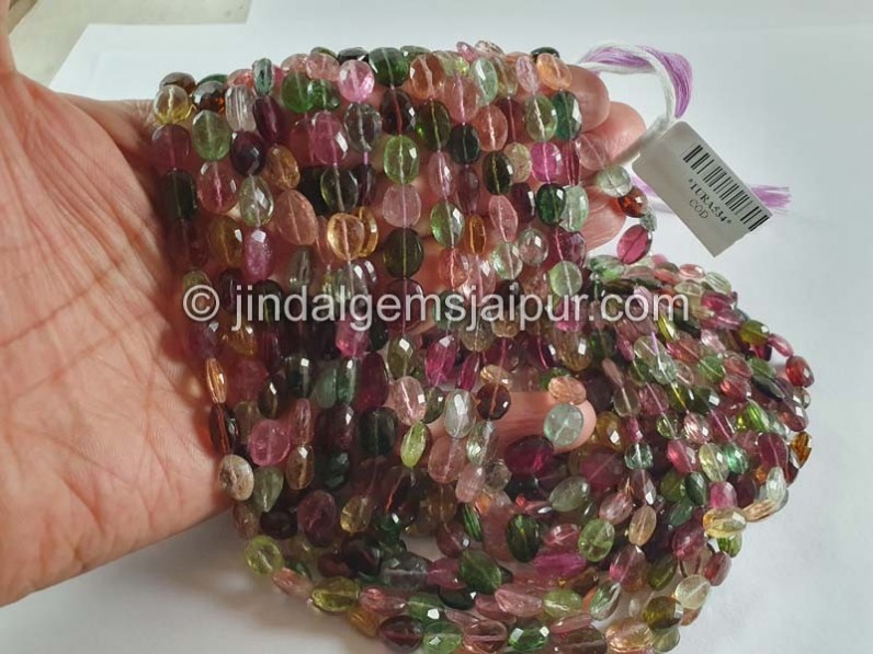 Tourmaline Faceted Big Oval Beads