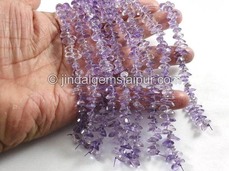 Amethyst Cut Pear Shape Small Beads