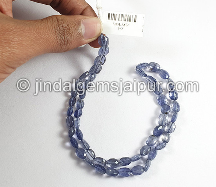 Iolite Faceted Oval Shape Beads