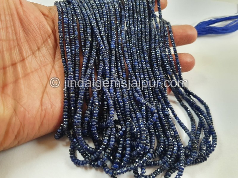 Blue Sapphire Faceted Roundelle Beads