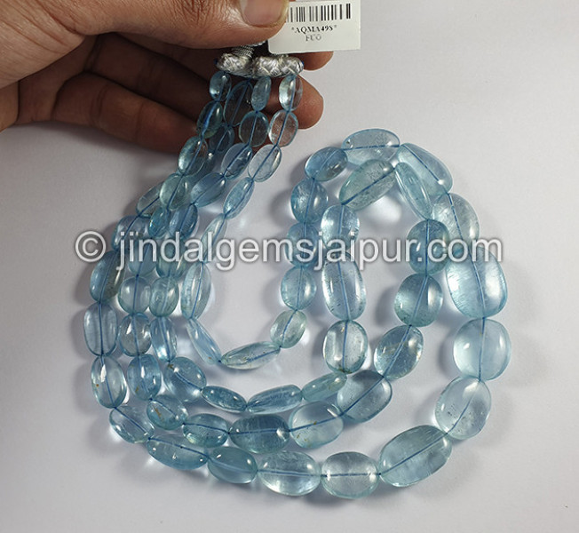 Aquamarine Smooth Nuggets Shape Beads