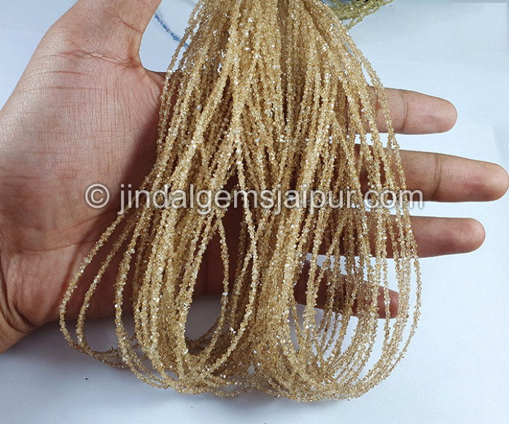Champagne Double Terminated Diamond Quartz Beads