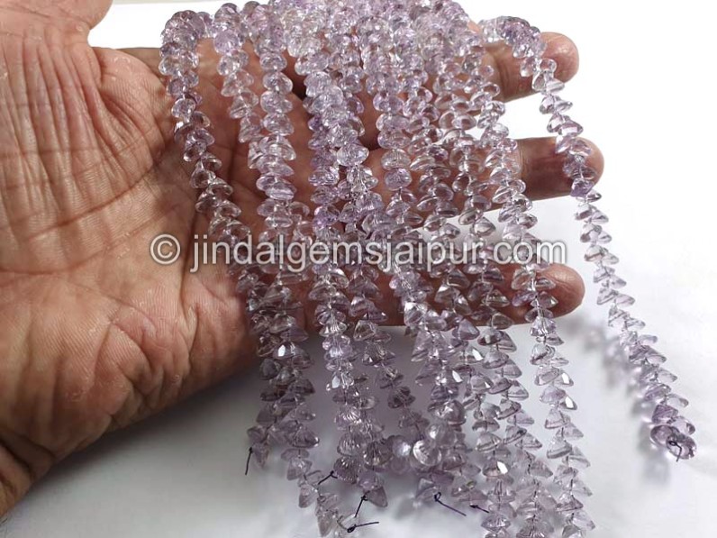 Pink Amethyst Cut Round Small Shape Beads