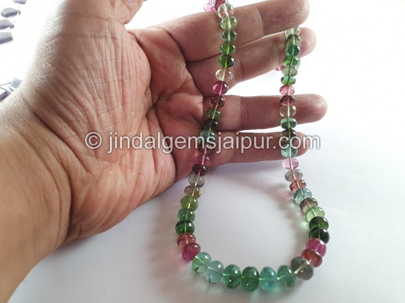 Tourmaline Smooth Roundelle Beads