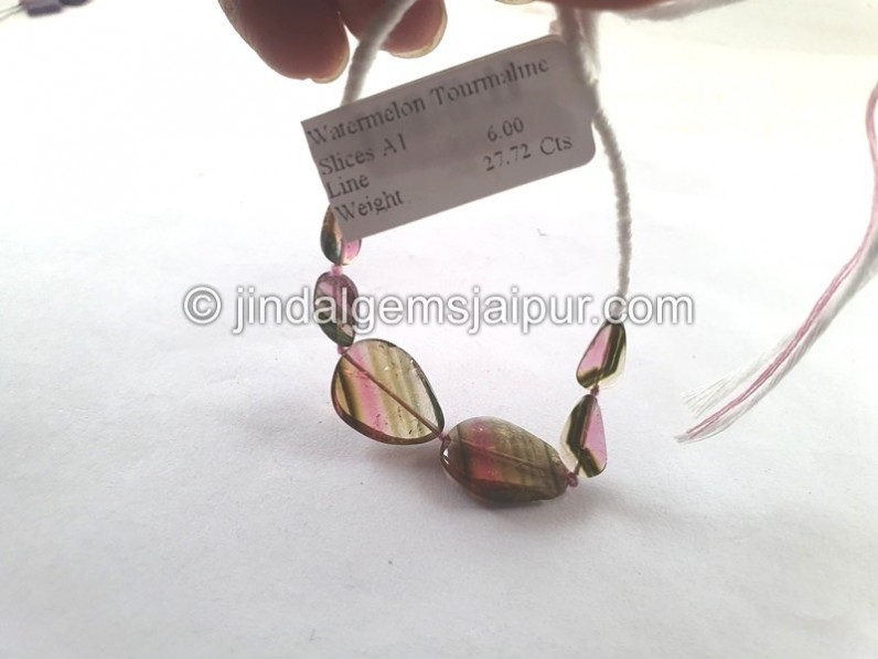 Watermelon Tourmaline Smooth Slices