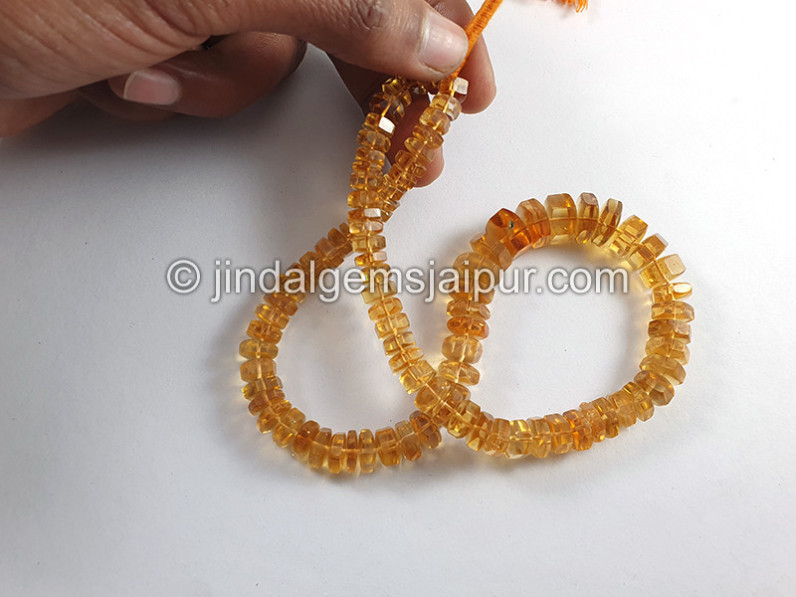 Madeira Citrine Step Cut Bolt Shape Beads