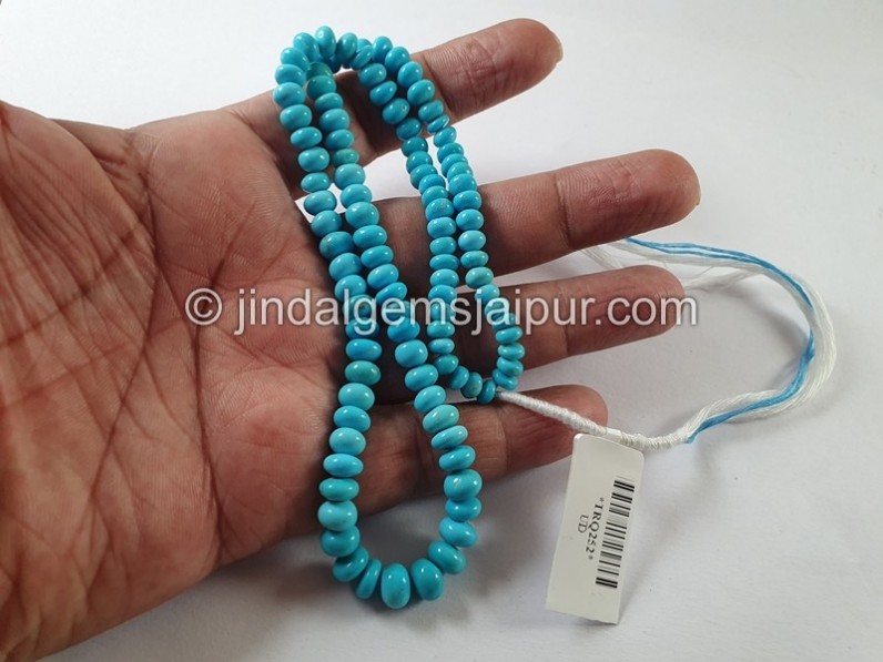 Turquoise Arizona Smooth Roundelle Beads