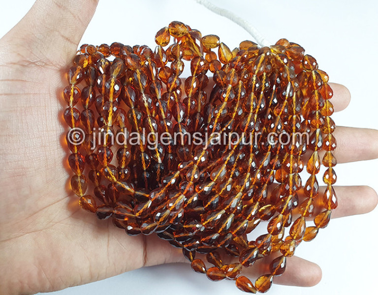 Madeira Citrine Faceted Drops