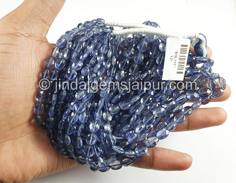 Iolite Faceted Oval Shape Beads