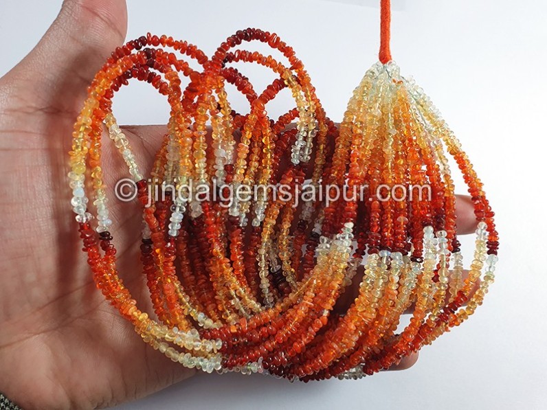 Fire Opal Smooth Chips Beads