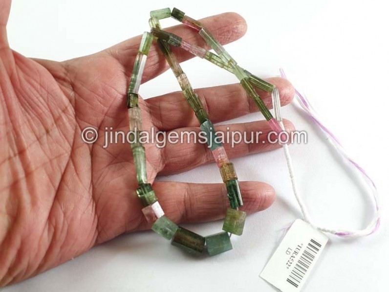 Tourmaline Step Cut Pipe Beads